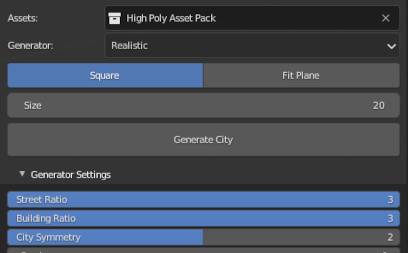 Adjust the generation settings in the Add-on Panel