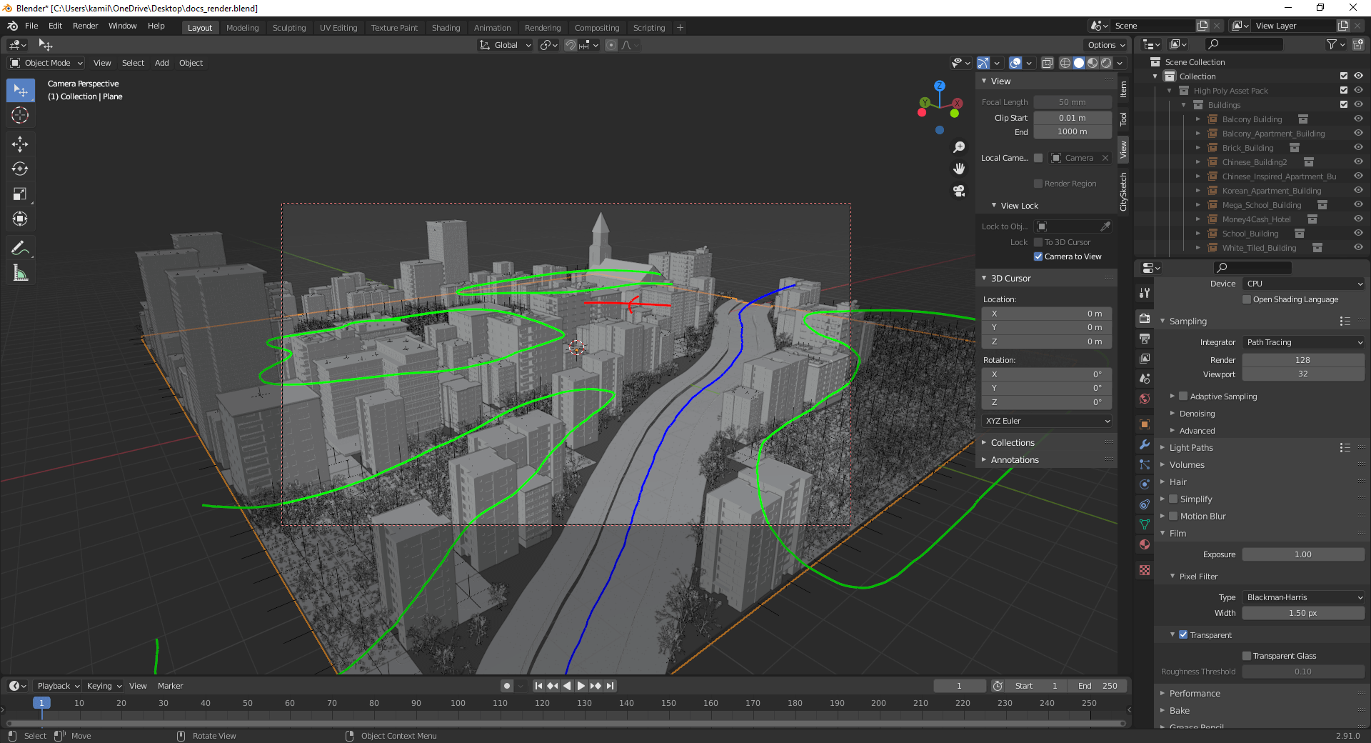 Finished City before rendering